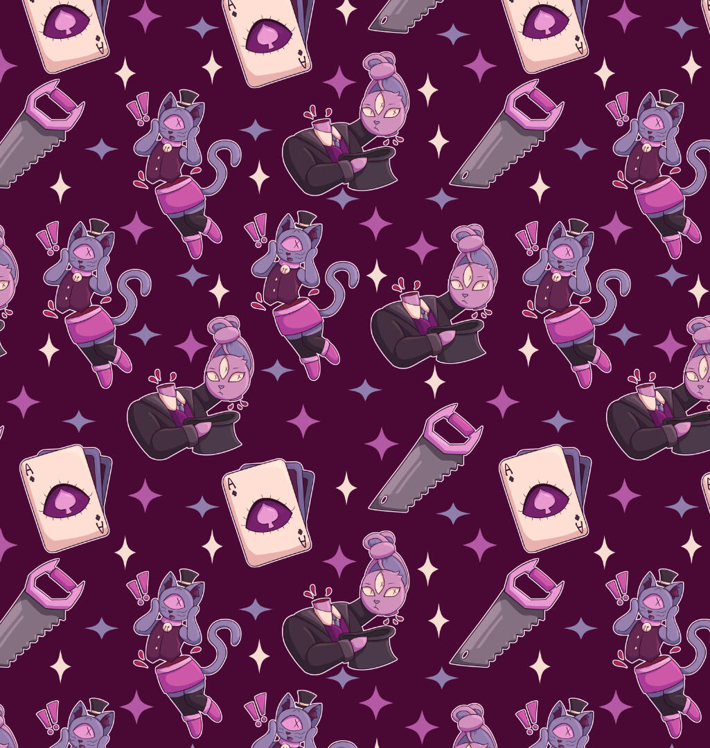 Magical Mishap! - A pattern illustration inspired by stage magic