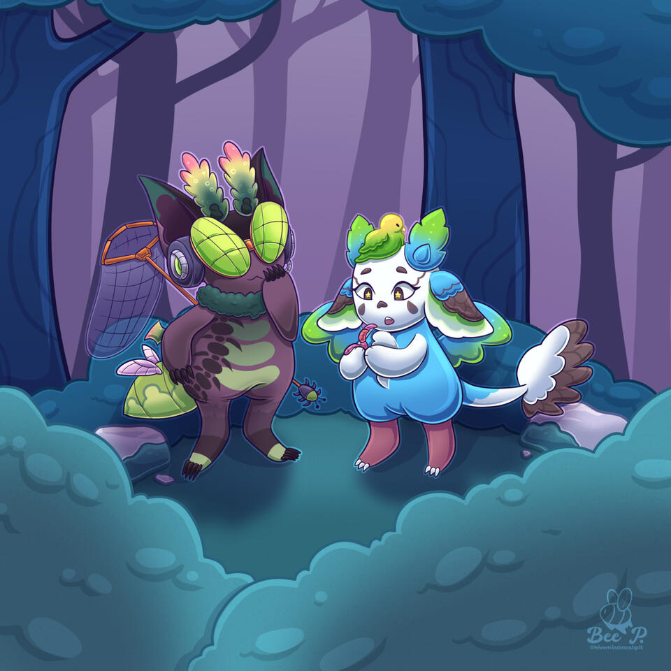 Bug Catcher Crash Course - An illustration created for the Somnivores ARPG community