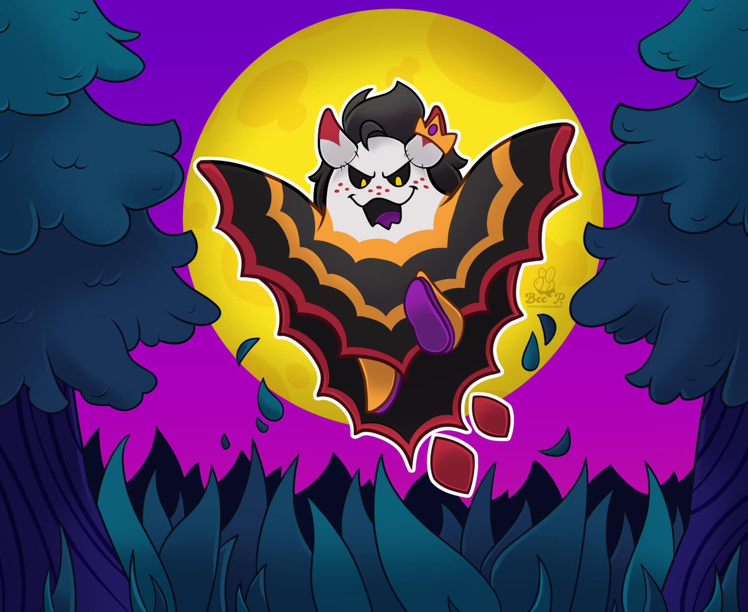 Faege - A commission done for a client of their original character, done in a style inspired by Paper Mario: The Thousand Year Door